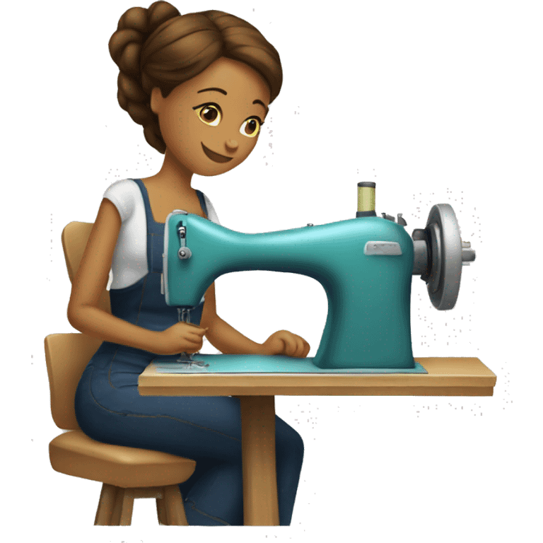 create an emoji of a seamstress sitting at the machine sewingcreate an emoji of a seamstress sitting at the machine sewing emoji