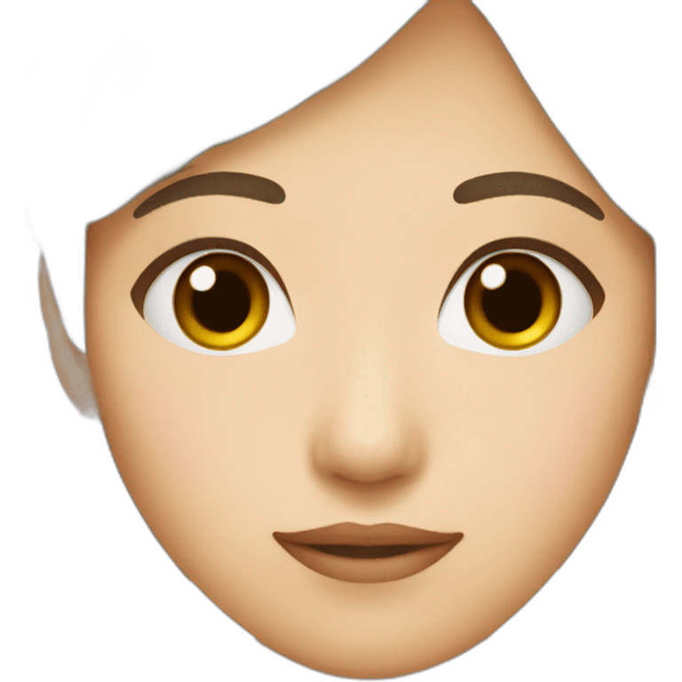 japanese woman brown hair mole under her left eye emoji