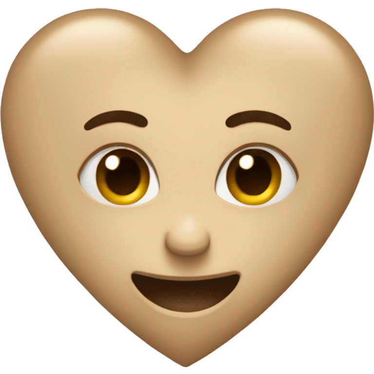 A beige heart emoji