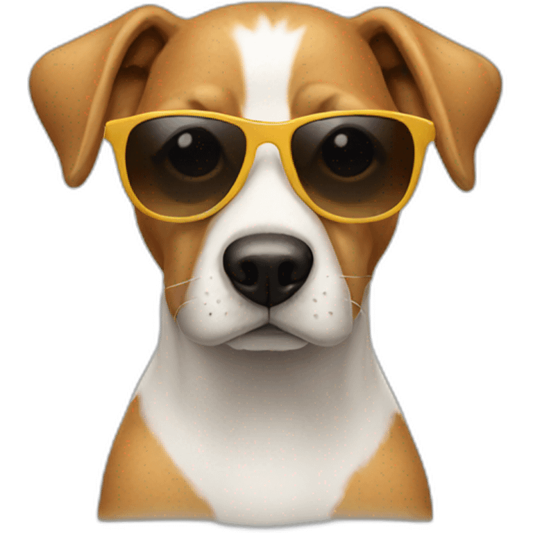 Dog wearing sunglasses  emoji