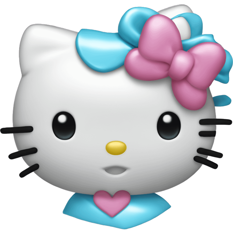 Hello kitty cuore azzurro emoji