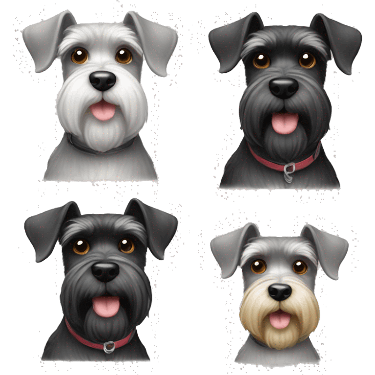 Two Miniature Schnauzer Dogs emoji