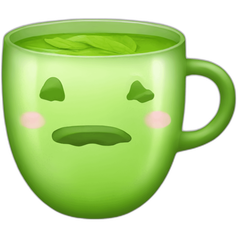 a cup green tea-bubble-chat emoji