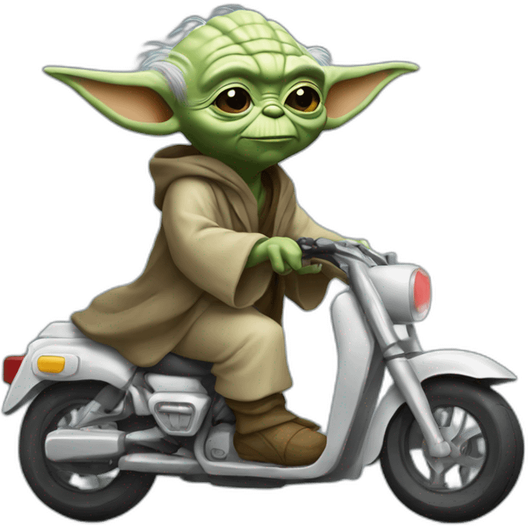 Yoda qui fait de la moto emoji