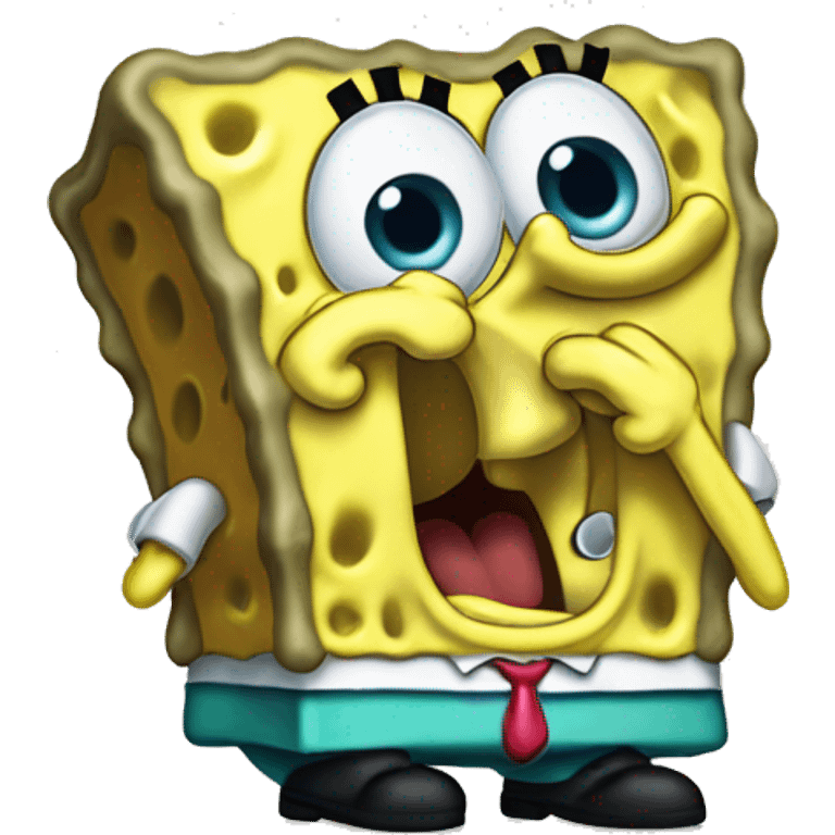 Spongebob SquarePants smacking his head in disbelief/dissatisfaction  emoji