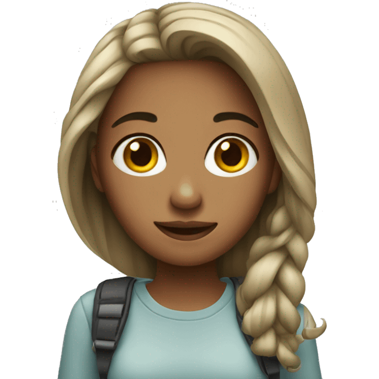 girl with iphone emoji