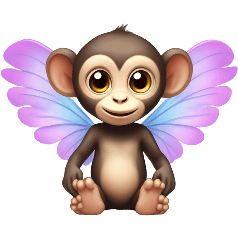 Fairy monkey bird baby emoji