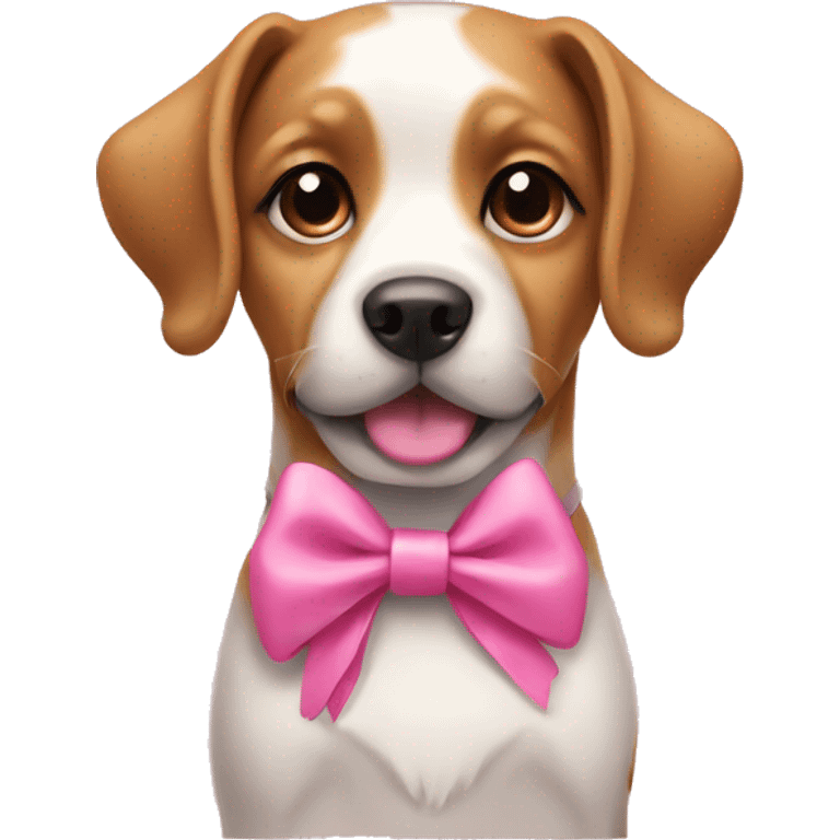 dog with pink bow emoji