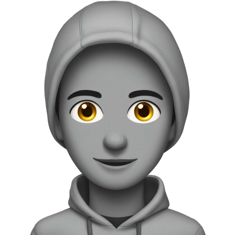 grey pull over hoodie emoji