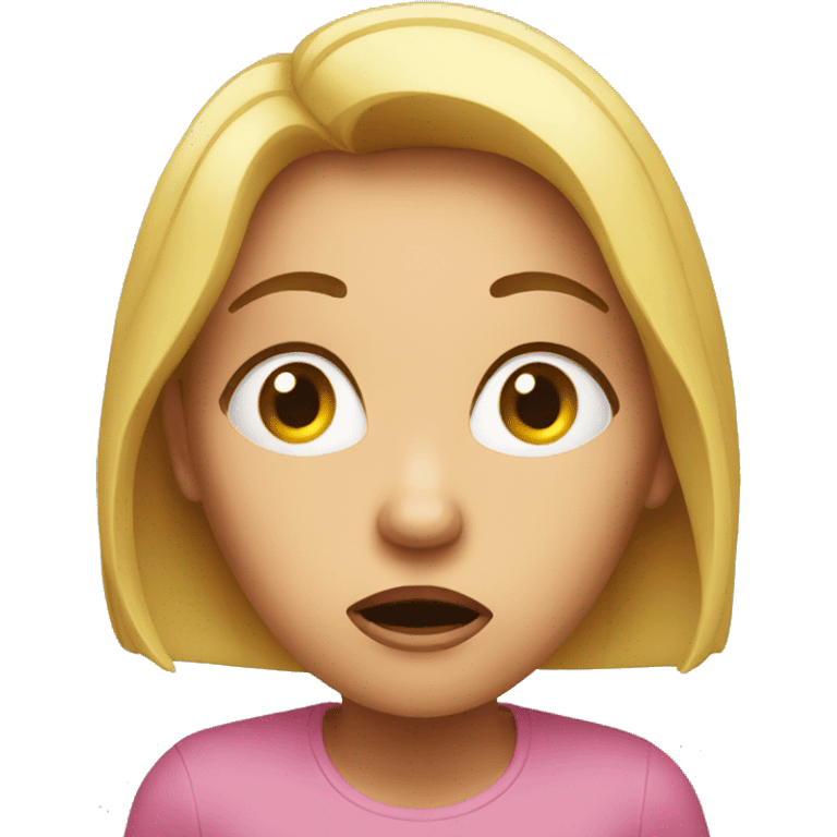 a woman in shock emoji