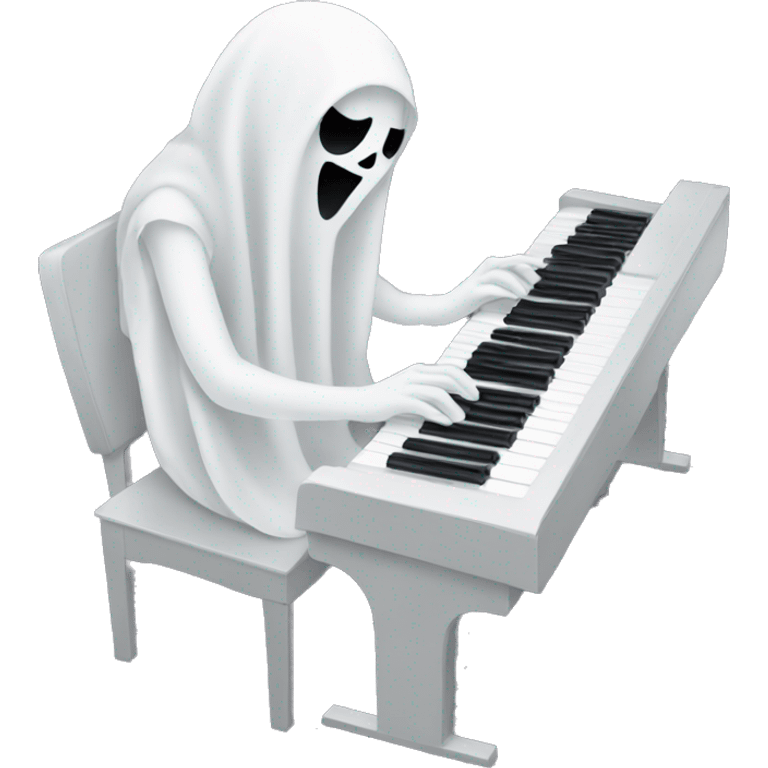 Sheet ghost playing keyboard  emoji