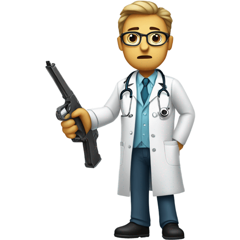 Doctor with gun emoji