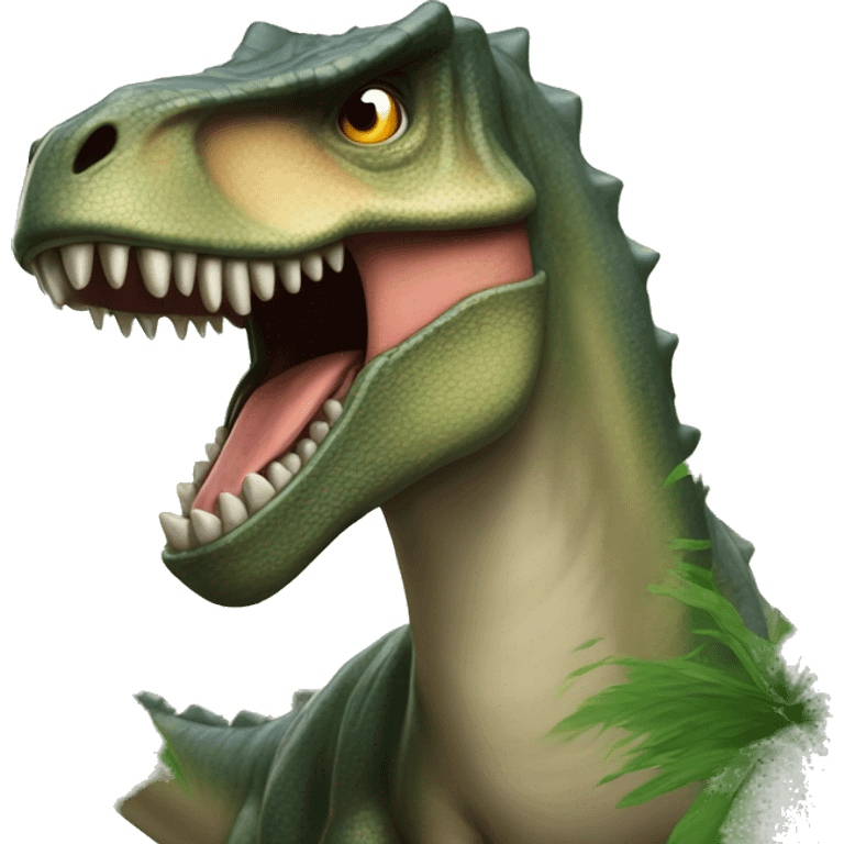 Crea un dinosaurio furioso  emoji