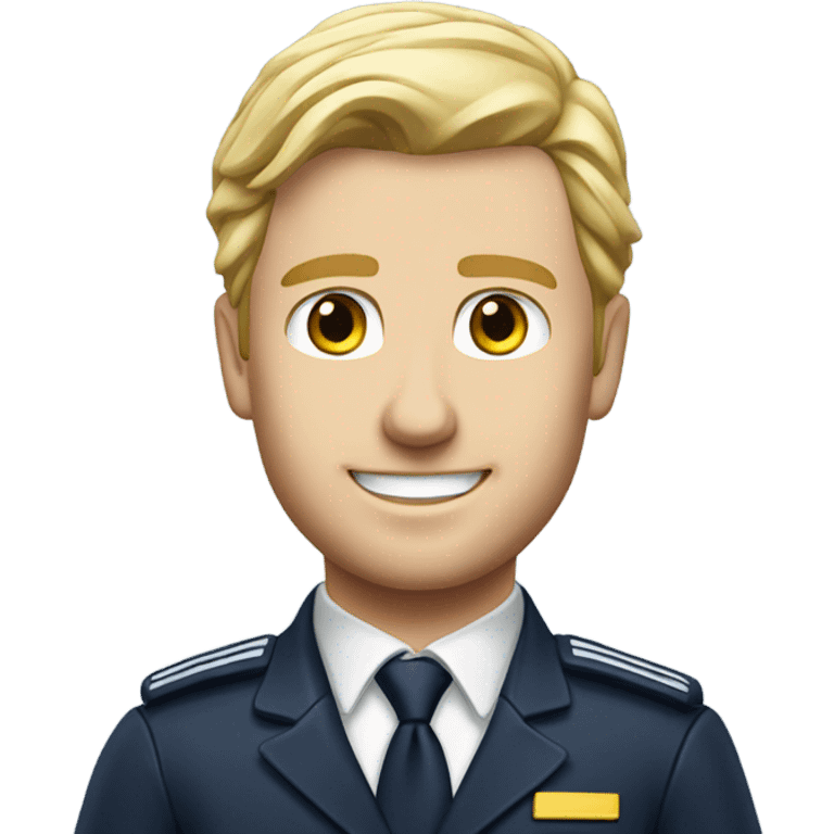 male Lufthansa and pilot and blonde hair emoji