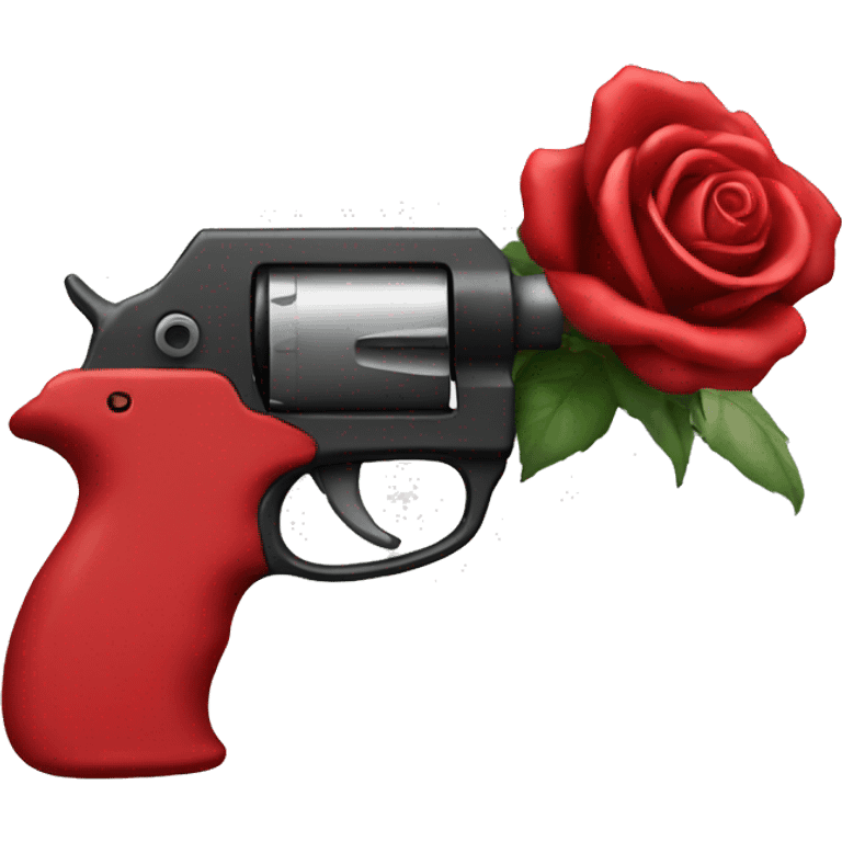 Red rose gun emoji