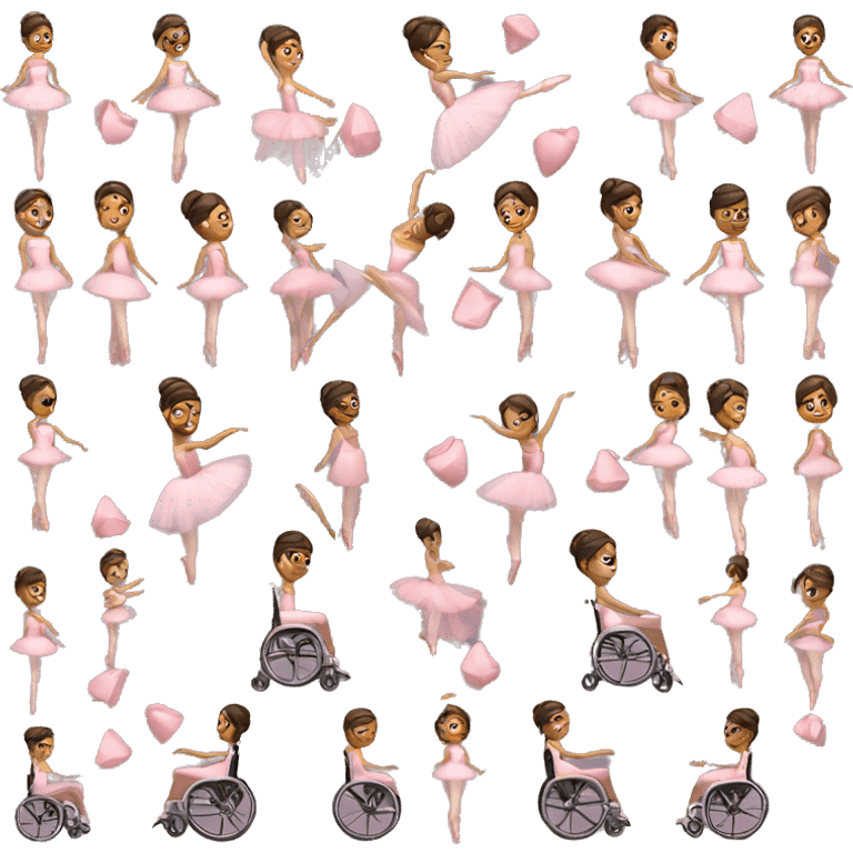 latina ballerina in wheelchair emoji