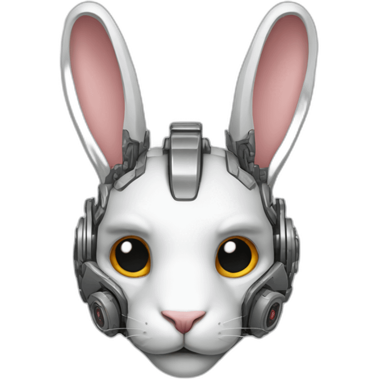 cyborg rabbit head emoji