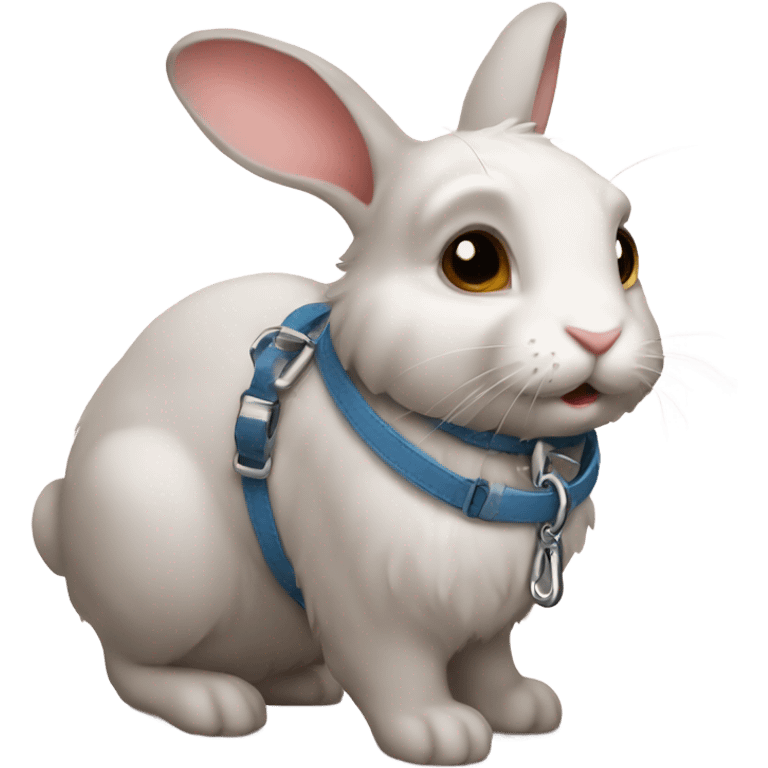 Bunny with a leash on  emoji