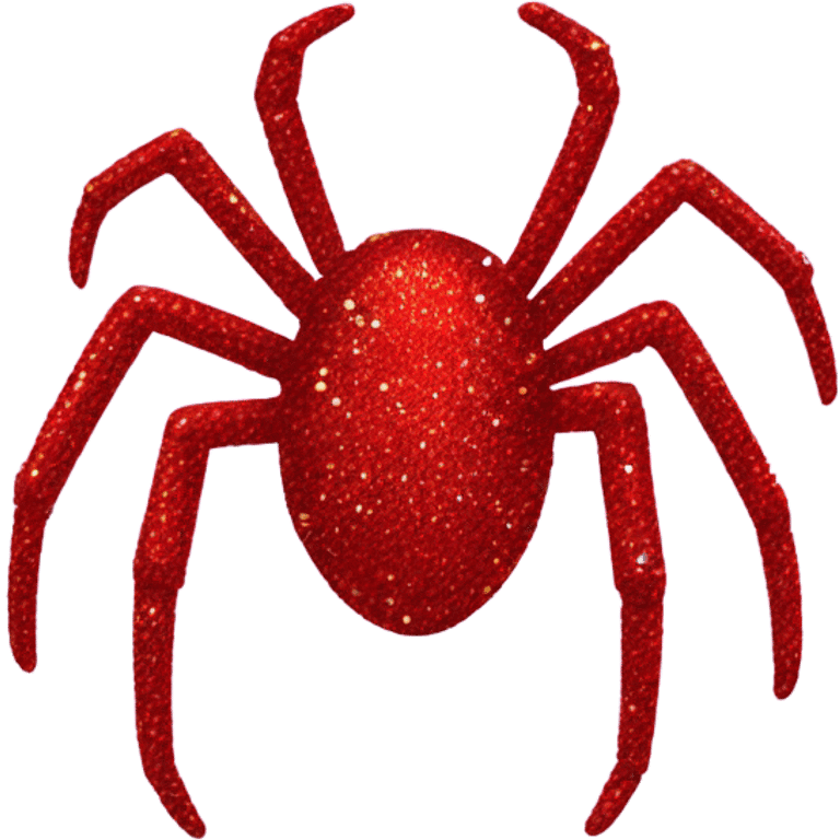 red leather glitter studded spider emoji