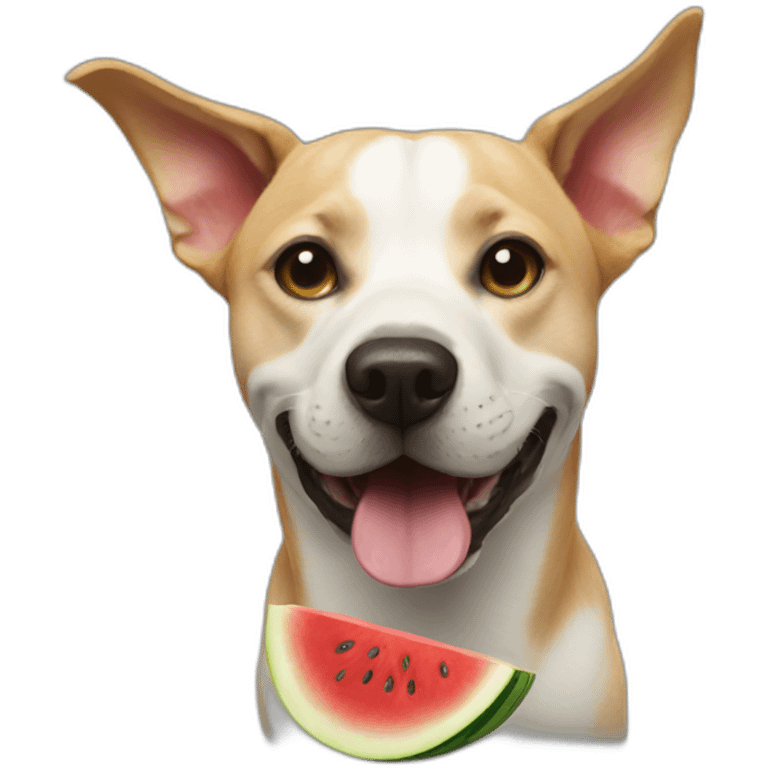 watermelon dog emoji