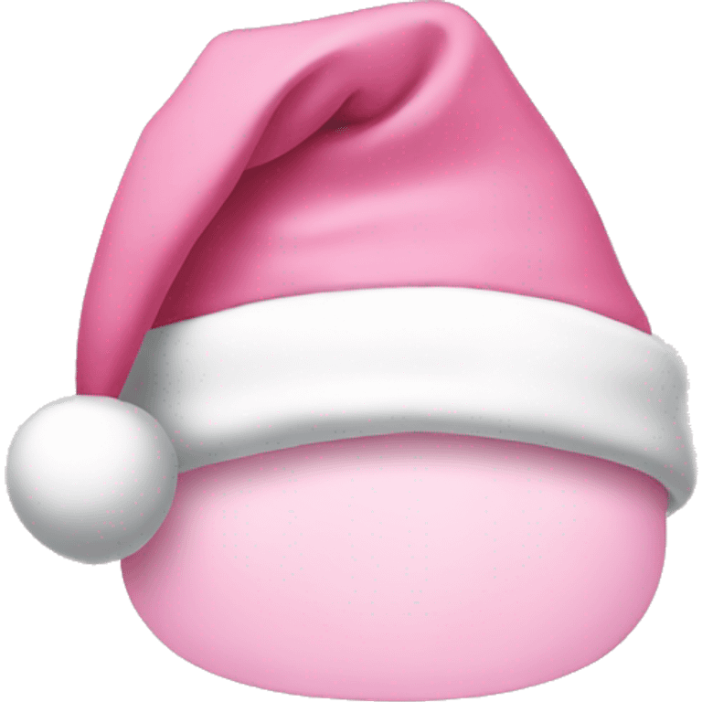 aesthetic light pink santa hat emoji