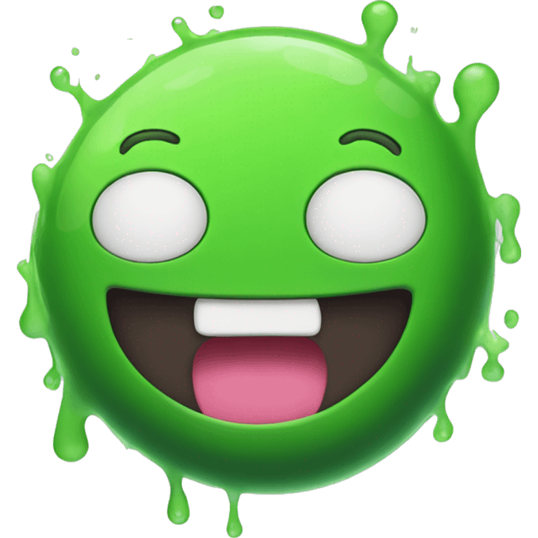 Slime with cute smiley face  emoji