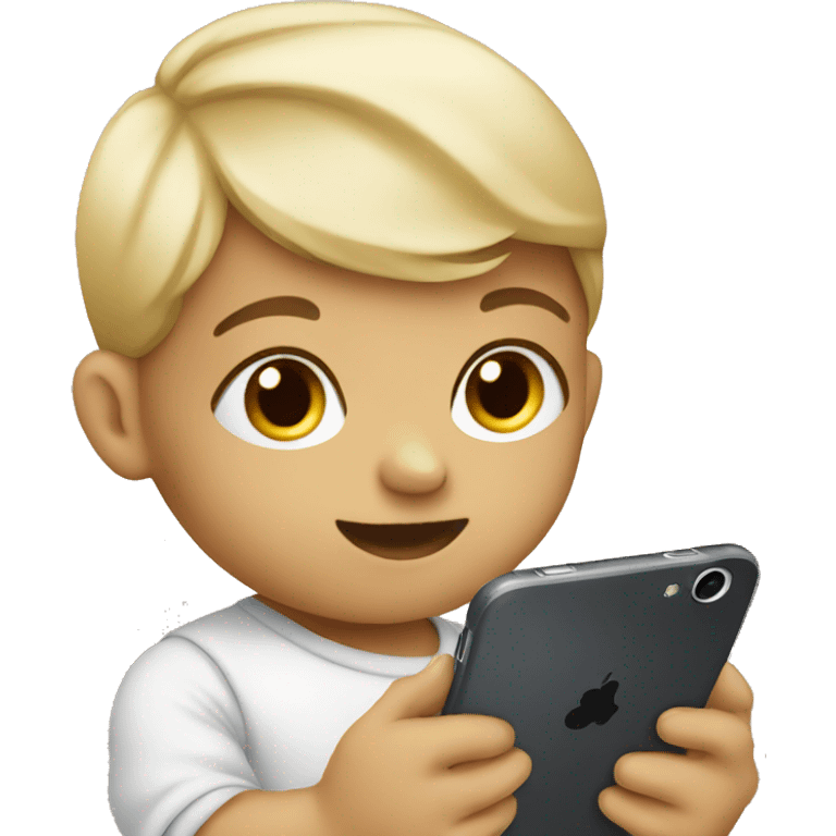 Baby holding phone emoji