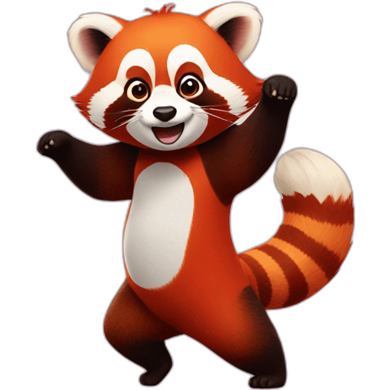 red panda dancing emoji