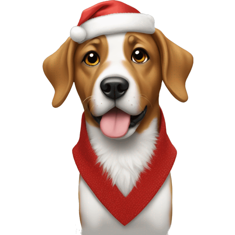 dog in christmas suit emoji