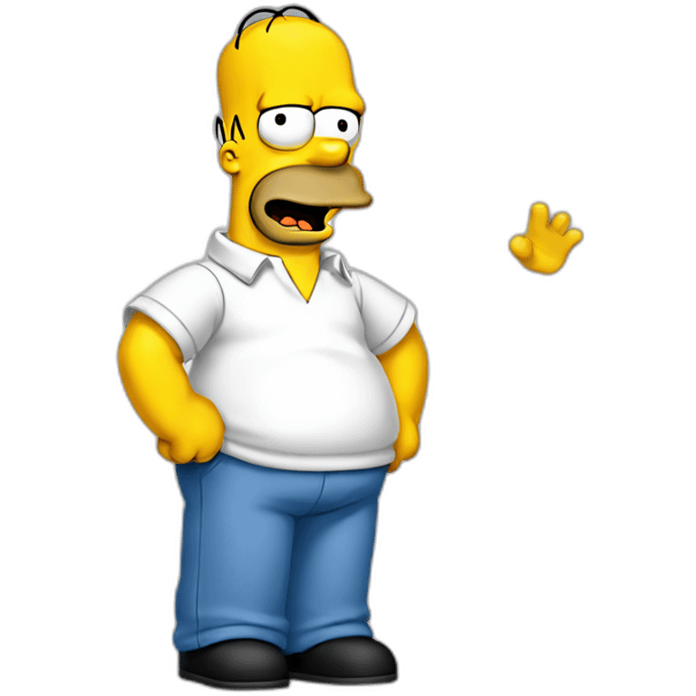 Homer Simpson waving emoji