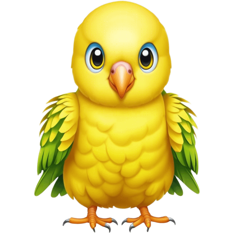 All yellow parakeet no green emoji