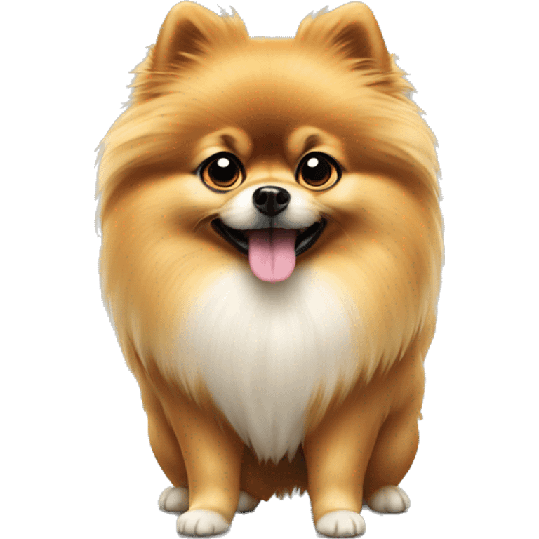 A full-length Pomeranian emoji