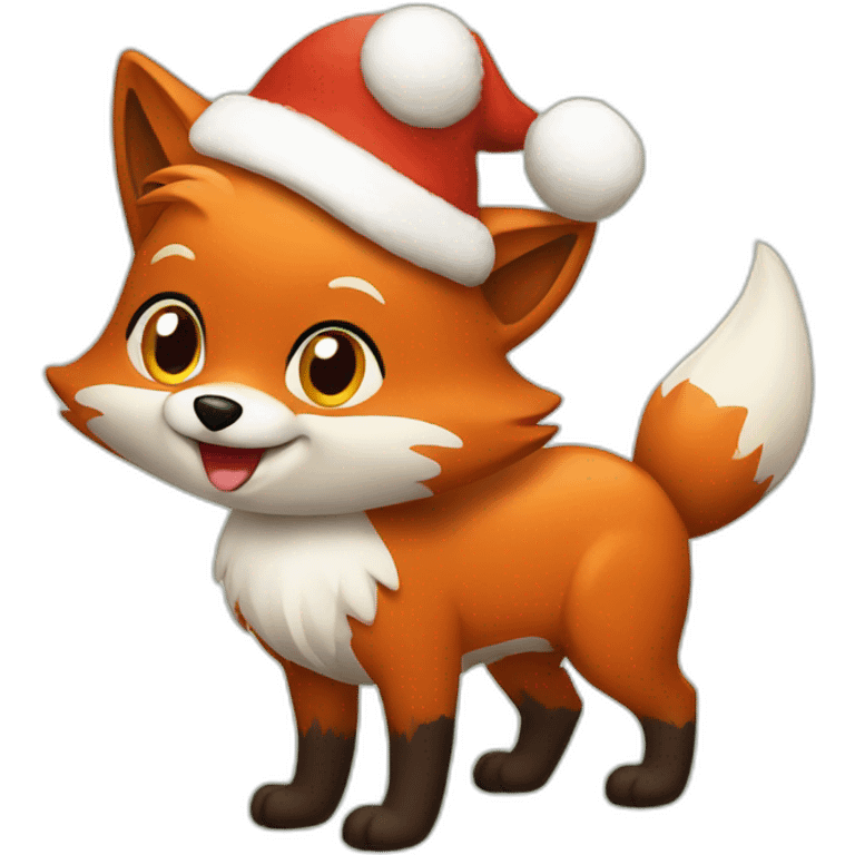 christmas fox emoji