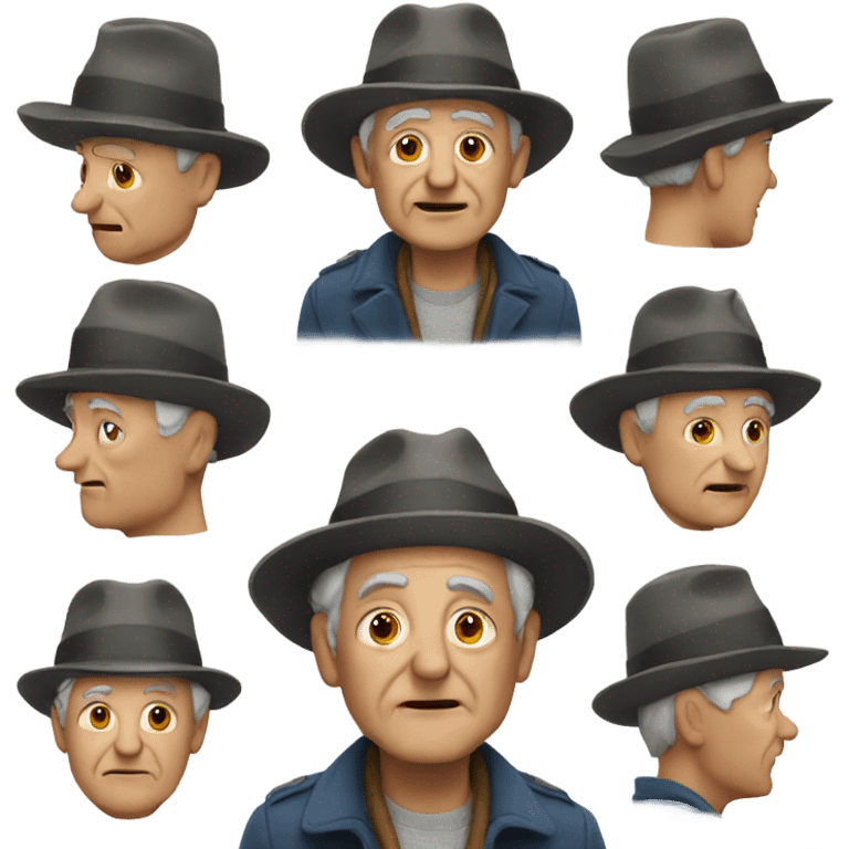 old man with a hat emoji