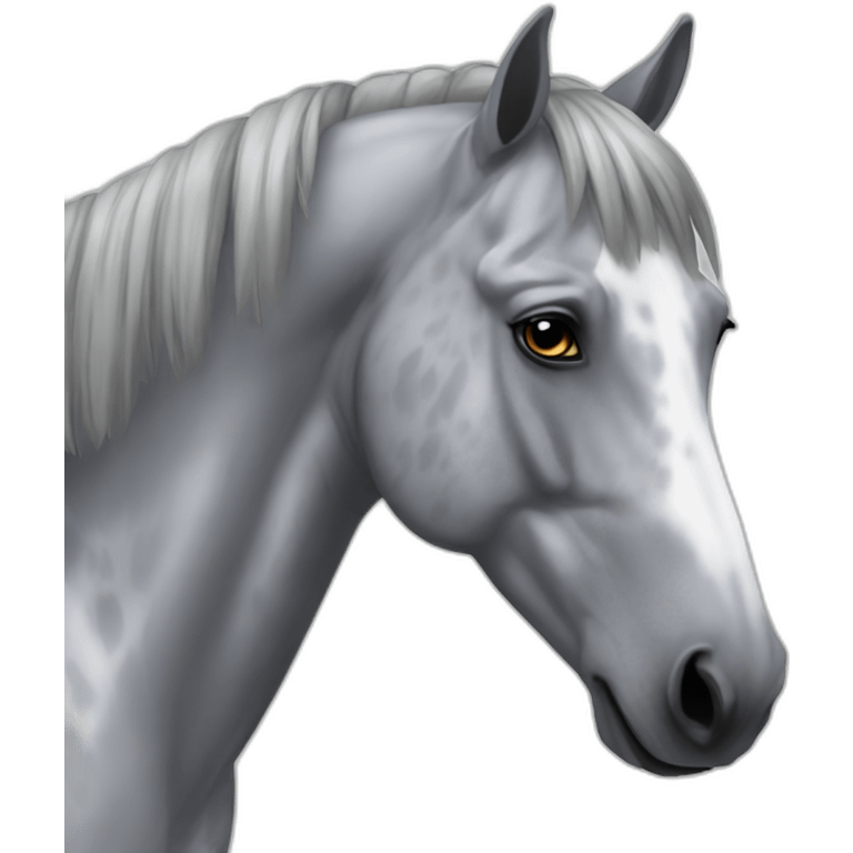 Dappled grey horse emoji