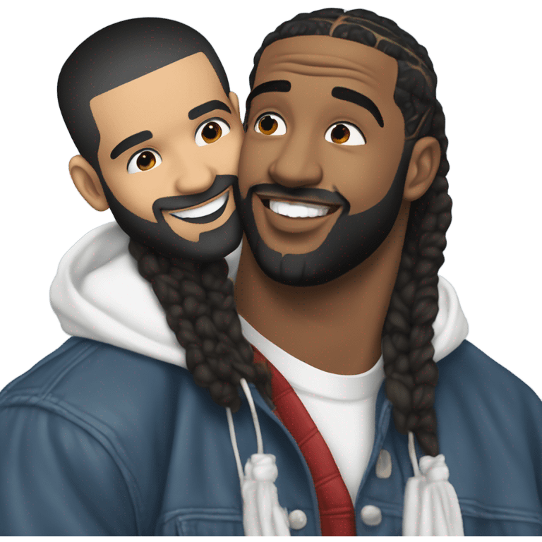 drake kisses lamar emoji