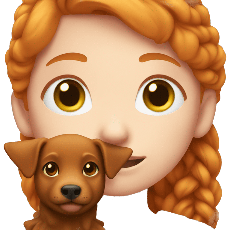 Ginger girl with a Shepherd  emoji