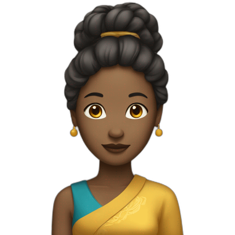 Une femme chinoise et africaine  emoji