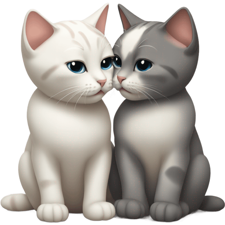 2 cats kissing emoji