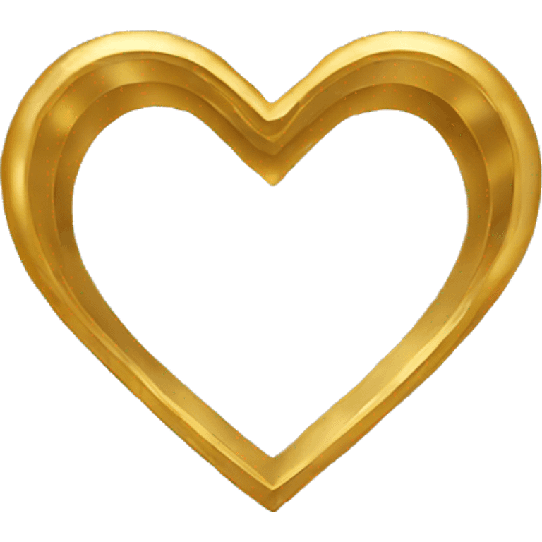 Gold heart frame emoji