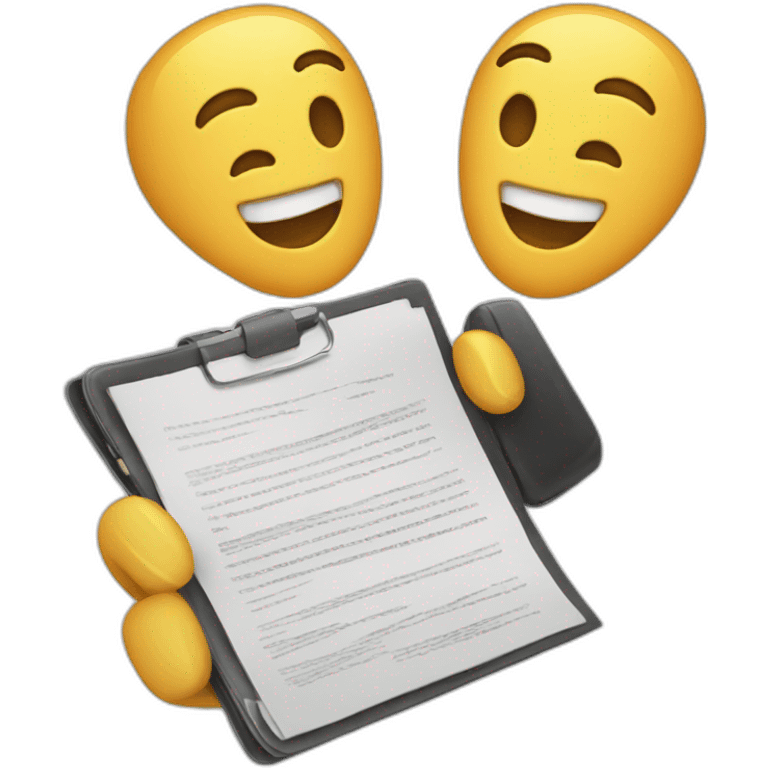 contract in smartphone emoji