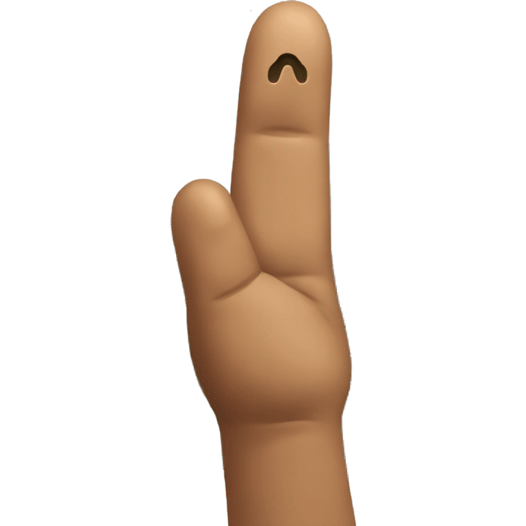 finger in front of mount emoji