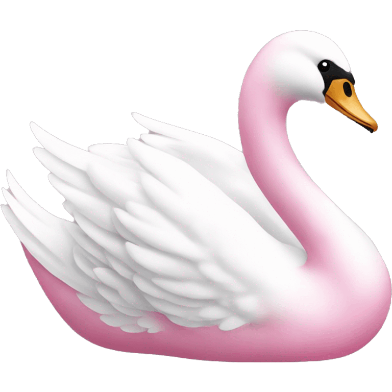 Swan pink with white emoji