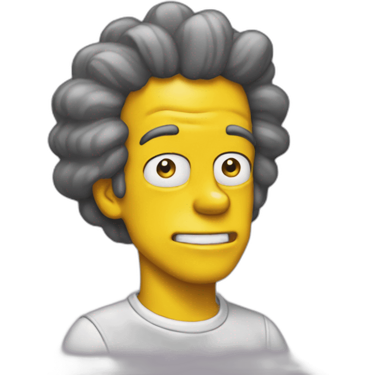 Honer Simpson con i capelli emoji