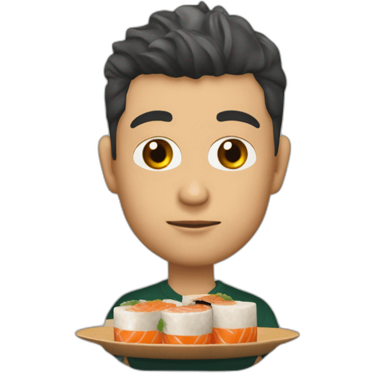 Ronaldo mange des sushis emoji