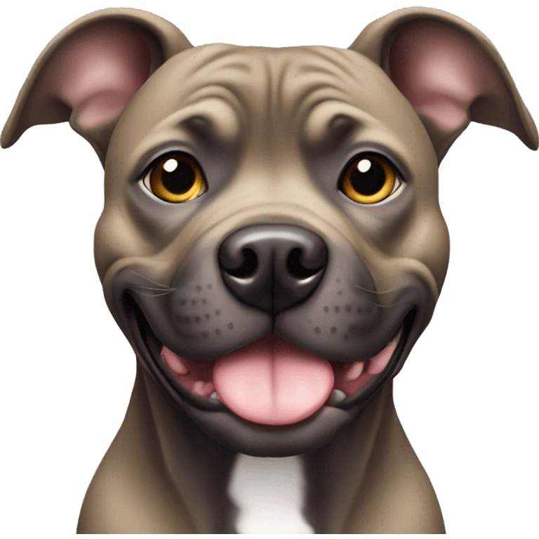 black pitbull love  emoji