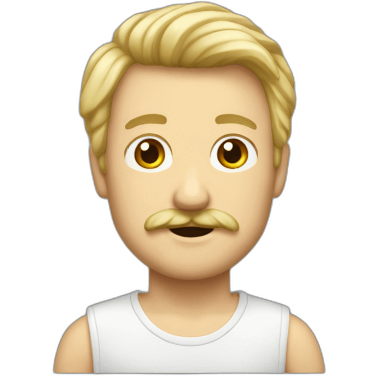 German blond guy moustache full body emoji