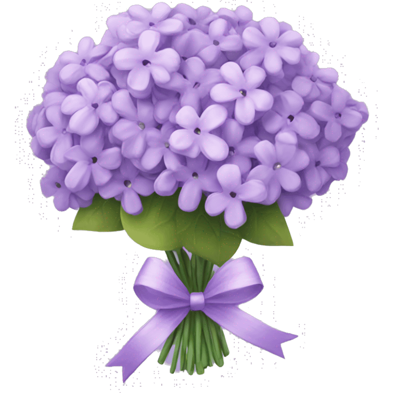 Lilac bouquet with bow emoji