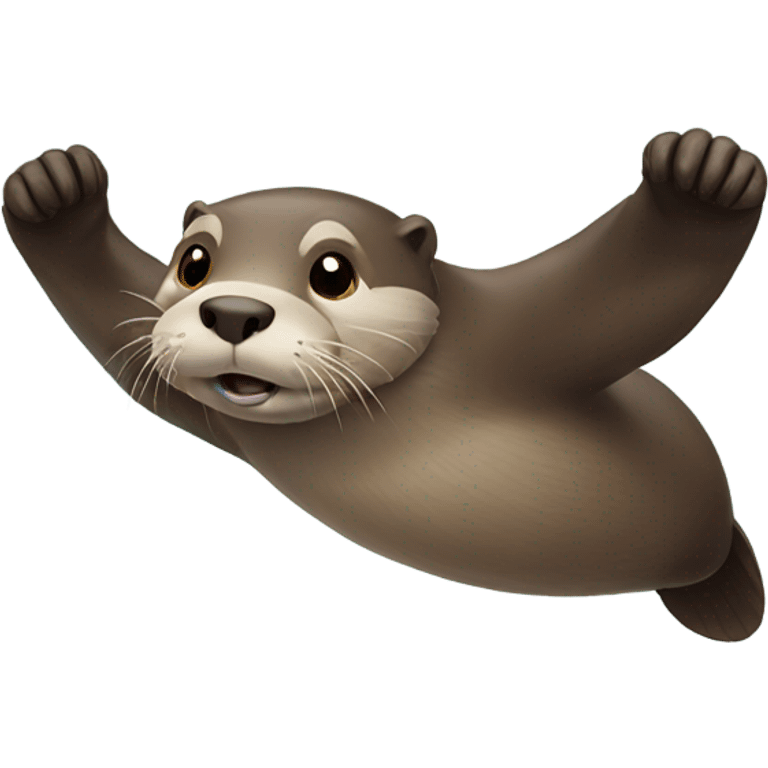 Otter flying  emoji