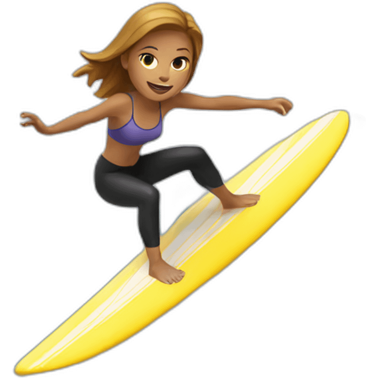 a woman surfing emoji